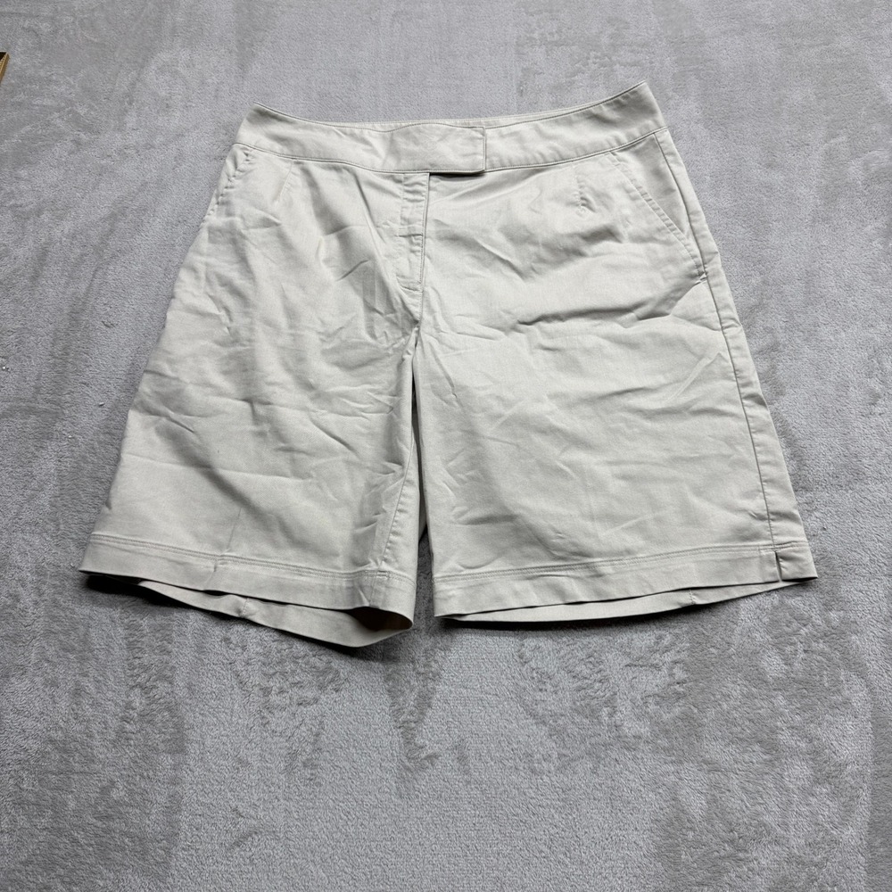 Nike Golf Shorts Women 10 Tan Dri-FIT‎ Stretch Cotton Blend Athletic Activewear